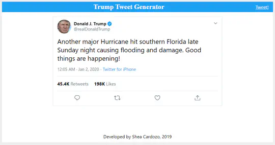 Trump Tweet Generator